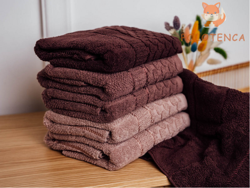 Рушники Текстурний квадрат коричневі Рушники Текстурний квадрат коричневі